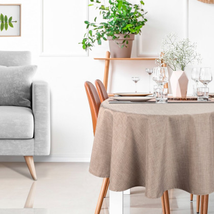 Obrus ​​KRUH 150 cm vodeodolný - KATE bežový